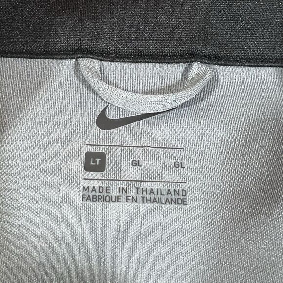 Nike Full Zip Grey Training Track Jacket Performance Fabric Men's Large Tall LT - Picture 9 of 12